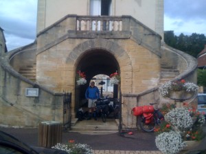 Schneearsch in französischer Waschkaue